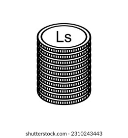 Latvia Currency Symbol (Version 2), Latvian Lats Icon, LVL Sign. Vector Illustration