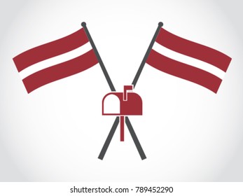 Latvia Emblem Mailbox