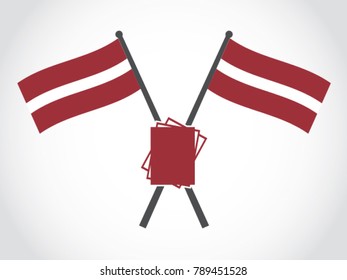 Latvia Emblem Paper