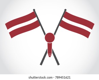 Latvia Emblem Singer