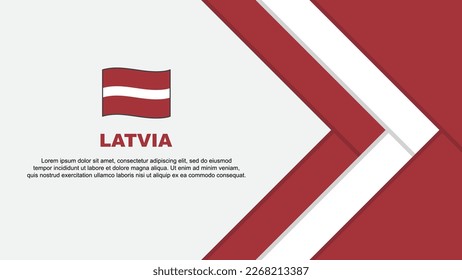 Latvia Flag Abstract Background Design Template. Latvia Independence Day Banner Cartoon Vector Illustration. Latvia Cartoon