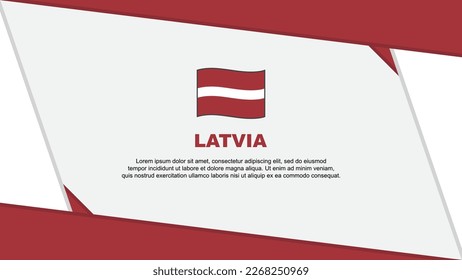 Latvia Flag Abstract Background Design Template. Latvia Independence Day Banner Cartoon Vector Illustration. Latvia Independence Day