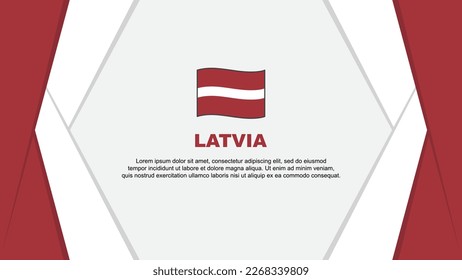 Latvia Flag Abstract Background Design Template. Latvia Independence Day Banner Cartoon Vector Illustration. Latvia Background