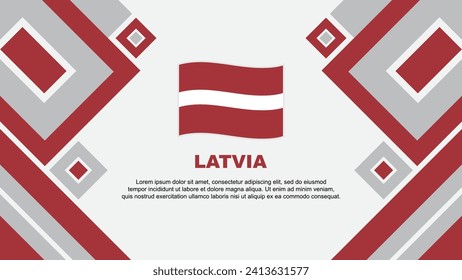 Latvia Flag Abstract Background Design Template. Latvia Independence Day Banner Wallpaper Vector Illustration. Latvia Cartoon