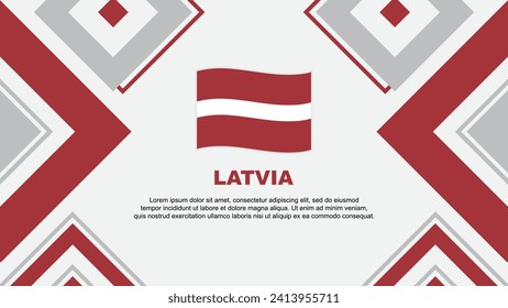 Plantilla de diseño de fondo de resumen de bandera de Letonia. Ilustración de vectores de papel tapiz del Día de la Independencia de Letonia. Día de la Independencia de Letonia