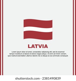 Latvia Flag Background Design Template. Latvia Independence Day Banner Social Media Post. Latvia Cartoon