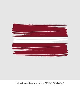 Latvia Flag Brush. National Flag