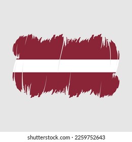 Vector de pincel de bandera de Letonia