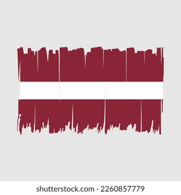 Latvia Flag Brush Strokes Vector
