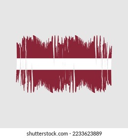 Ilustración del vector del pincel de bandera de Letonia