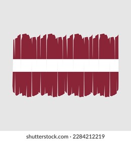 Lettland-Flagge - Vektorgrafik mit Pinselstrich