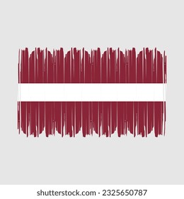 Ilustración del vector del pincel de bandera de Letonia