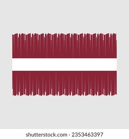 Lettland-Flagge - Vektorgrafik mit Pinselstrich