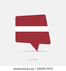 Latvia flag bubble chat icon