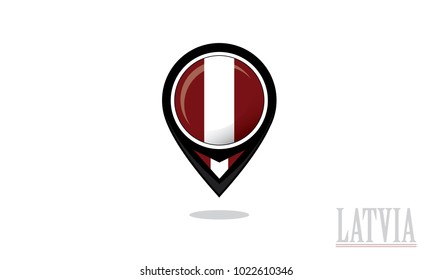 latvia flag and centre