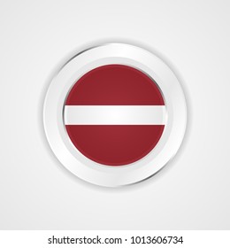 Latvia flag in glossy vector icon.