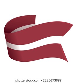 Latvia flag icon cartoon vector. Travel country. Heart europe