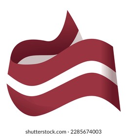 Latvia flag icon cartoon vector. Europe travel. National travel