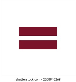 Latvia flag icon flat style design. Latvia flag vector illustration. isolated on white background.