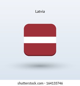 Latvia flag icon. Vector illustration.