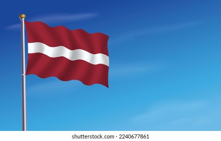 Latvia Flag for Independence Day Background  Vector Illustration