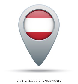 Latvia flag map pointer