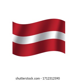 Bandera de Letonia. Indicador Letonia del vector de la nación