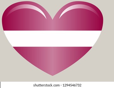 Latvia flag, official colors and proportion correctly. National Latvia flag.