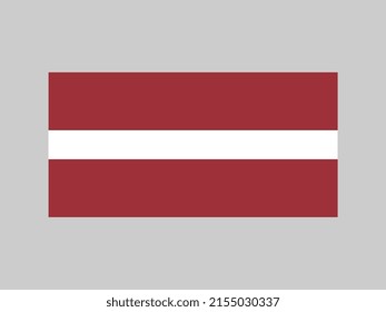 Latvia flag, official colors and proportion. Vector illustration.