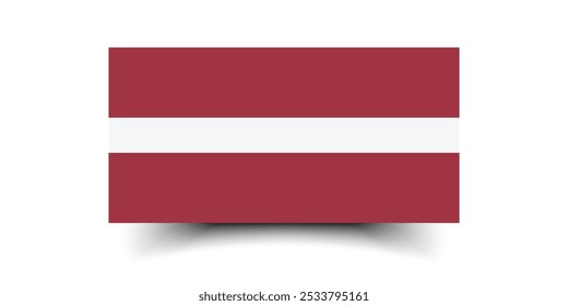 Latvia flag official colors and proportion digital vector illustration