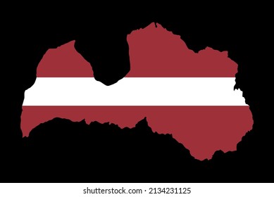 Latvia  flag on map isolated  on png or transparent  background,Symbol of  Latvia ,template for banner,advertising, commercial, and business matching country,vector illustration