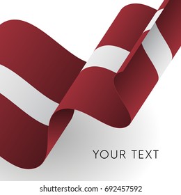 Latvia flag. Patriotic design. Vector illustration.
