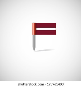 Latvia flag pin