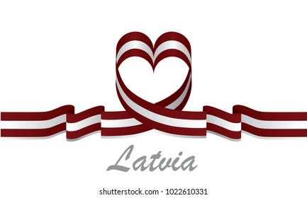 latvia flag and ribbon