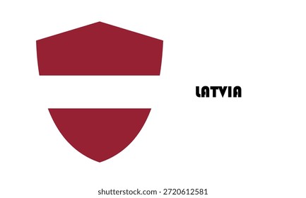 Bandera de Letonia en forma de escudo (insignia)