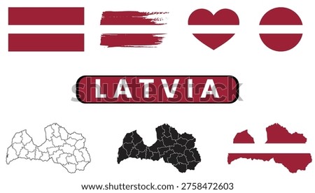 Latvia flag variations and country representation