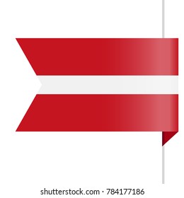 Latvia Flag Vector Bookmark Icon - Illustration