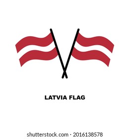 Latvia flag vector, country flags. isolated on white background. suitable for web icon, etc.