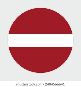 
Latvia flag vector icon design. Latvia circle flag. Round of Latvia flag.

