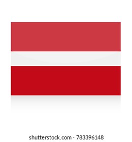 Latvia Flag Vector Icon - Illustration