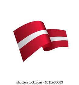 Latvia flag, vector illustration