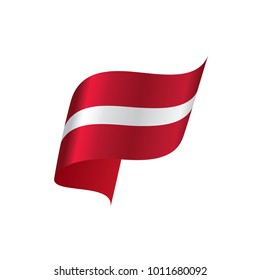 Latvia flag, vector illustration
