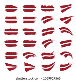 Latvia flag, vector illustration
