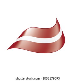 Latvia flag, vector illustration