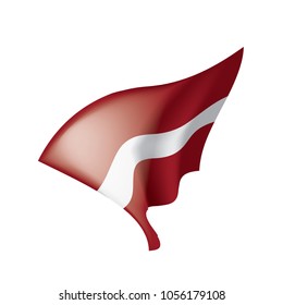 Latvia flag, vector illustration
