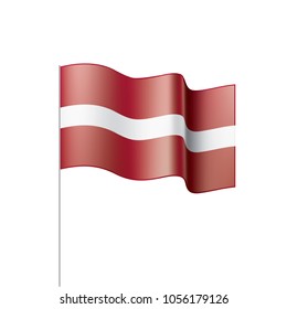 Latvia flag, vector illustration
