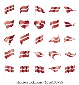 Latvia flag, vector illustration