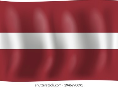 Lettland Flagge Vektorgrafik. Banner. Logo der Flagge. Flag-Vektorgrafik. Flaggen der Welt. Tag der Unabhängigkeit. Abstrakte Vektorgrafik EPS.10