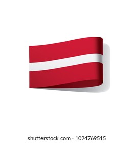 Latvia flag, vector illustration on a white background