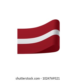 Latvia flag, vector illustration on a white background